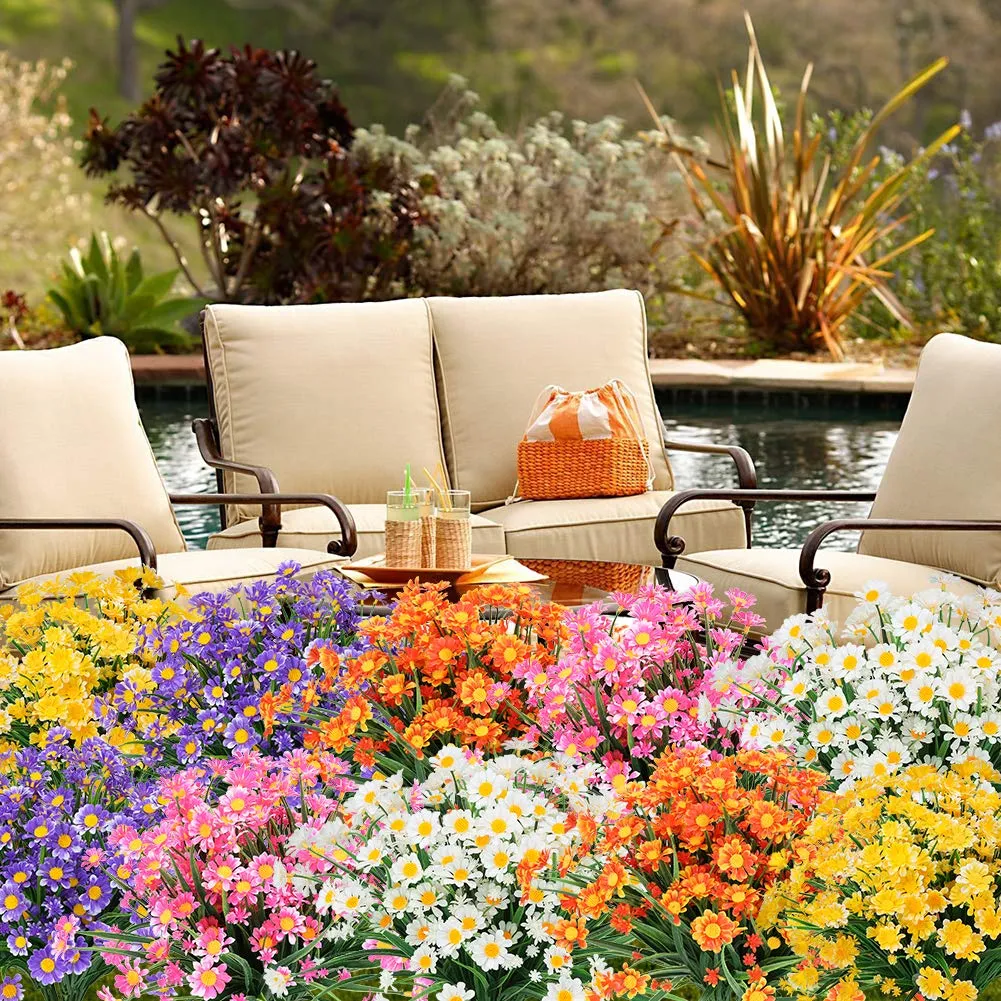 1 Bundles Outdoor Artificial Daisies