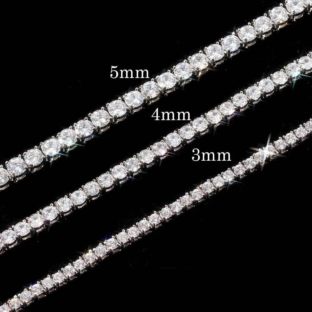 3mm/4mm/5mm Moissanite Tennis Necklace