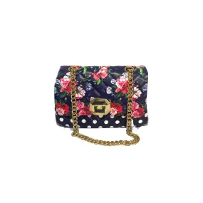 ALDO Blue Floral Quilted Shoulder Bag | Gently Used |