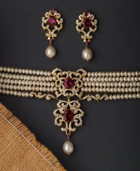 Beautiful Real Pearl Necklace Set