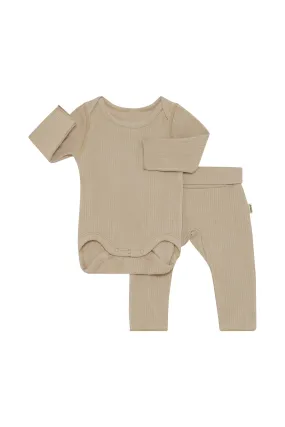 Bonds Pointelle Long Sleeve Bodysuit And Legging Set - Hazy Skies