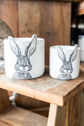 Cement Flopsy Rabbit Pot