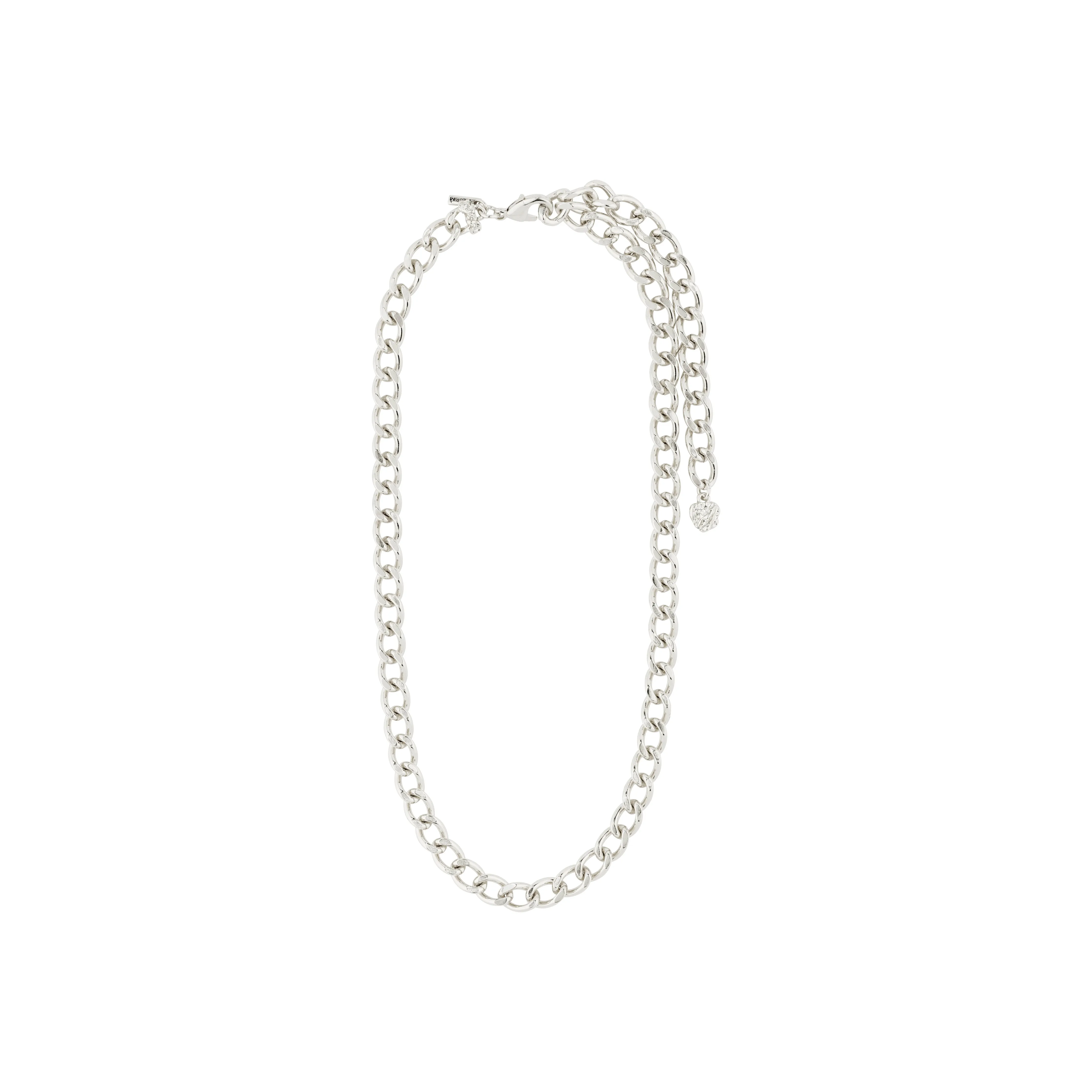 CHARM recycled curb necklace silver-plated