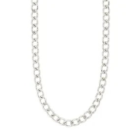 CHARM recycled curb necklace silver-plated