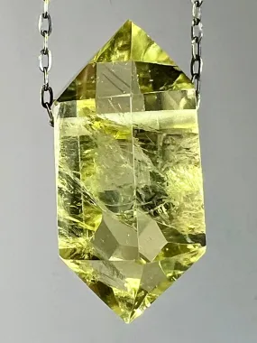 Citrine Quartz Crystal Necklace