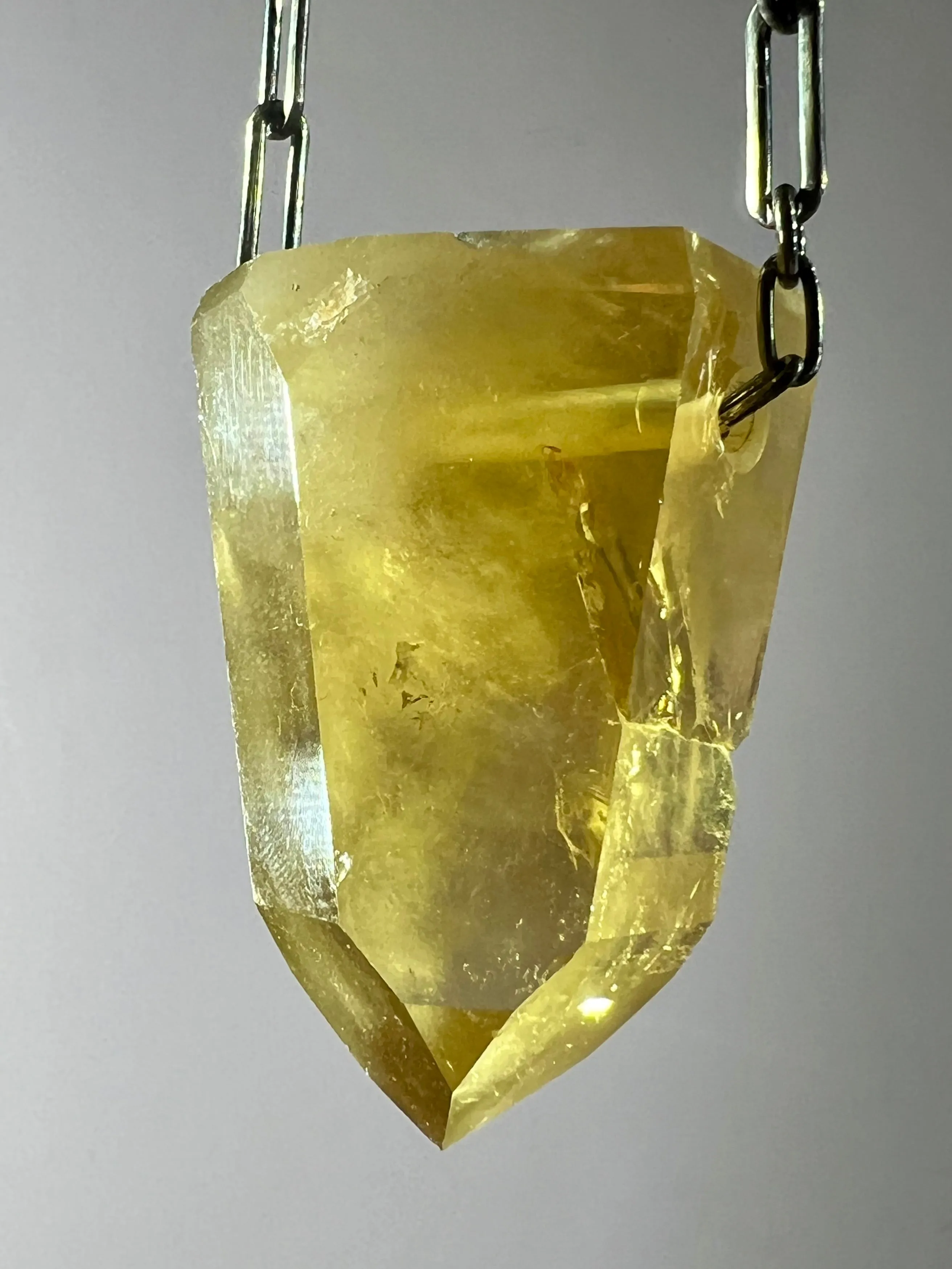 Citrine Quartz  Crystal Necklace