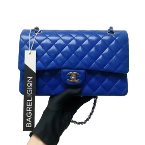 Classic Flap Medium Electric Blue Lambskin SHW