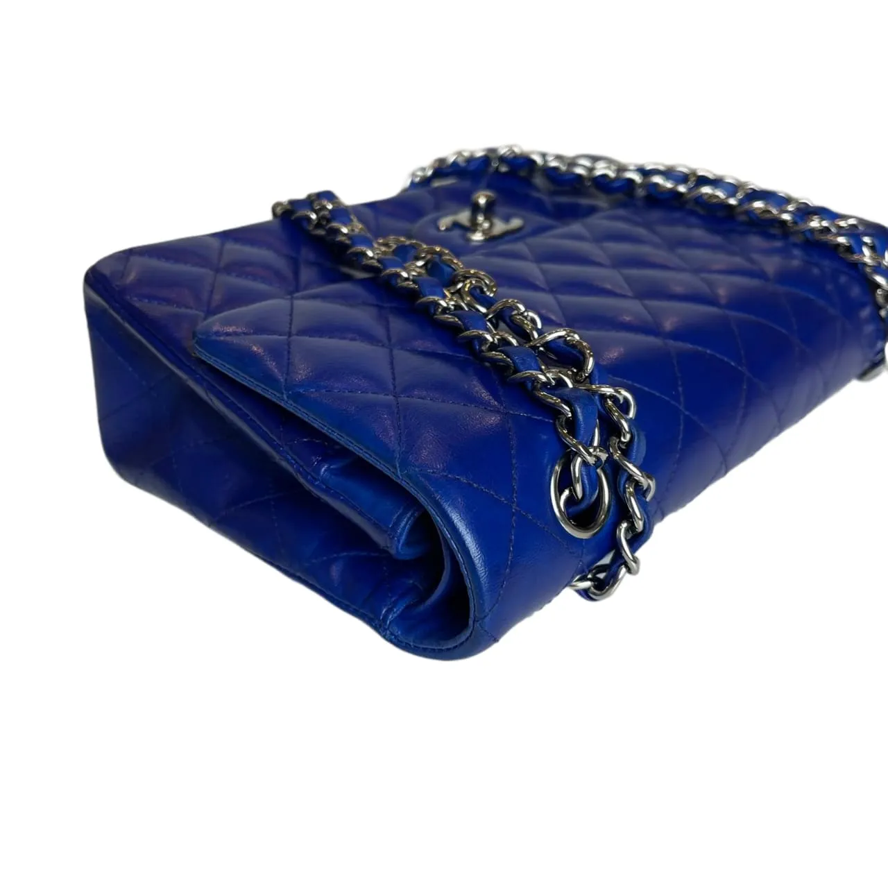 Classic Flap Medium Electric Blue Lambskin SHW