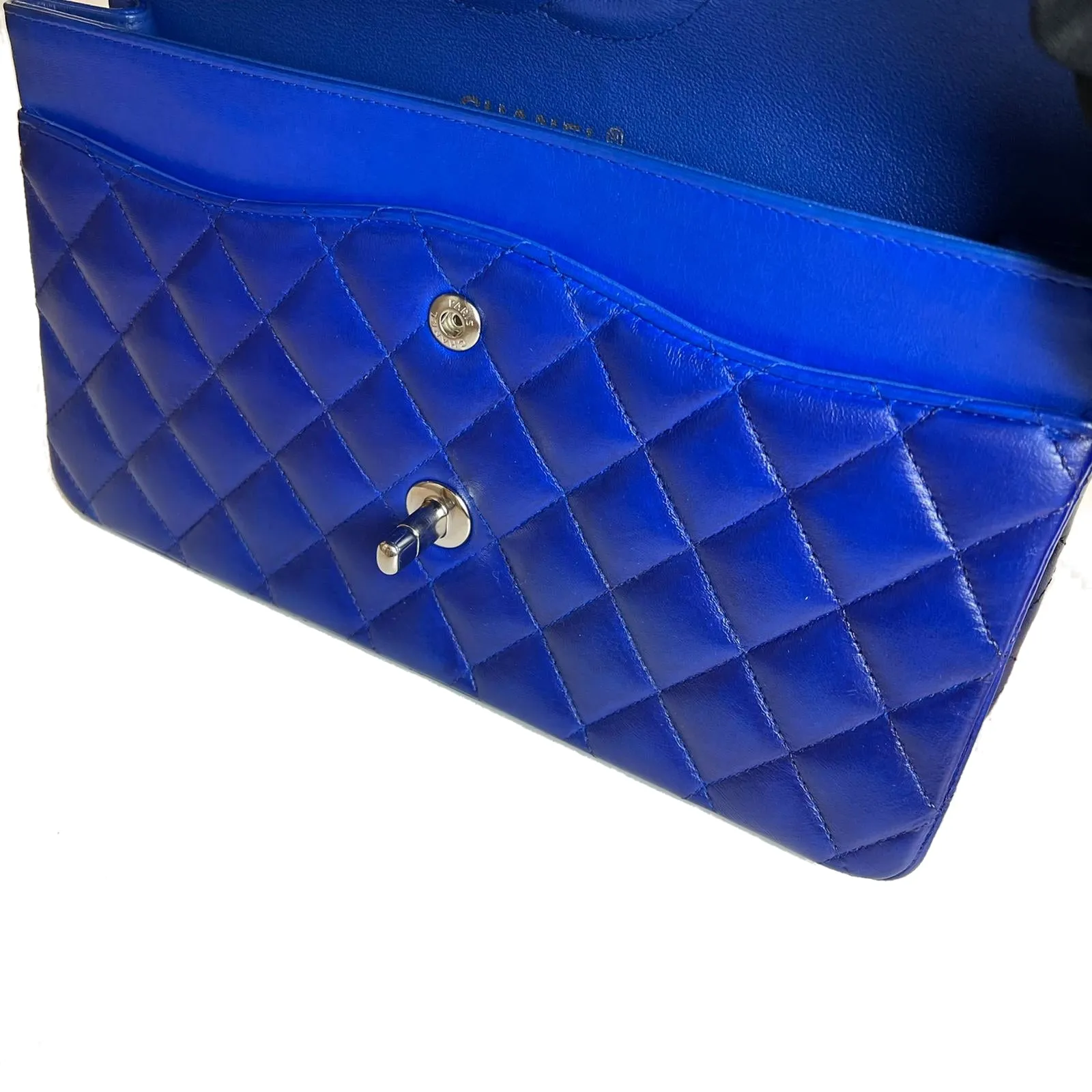 Classic Flap Medium Electric Blue Lambskin SHW