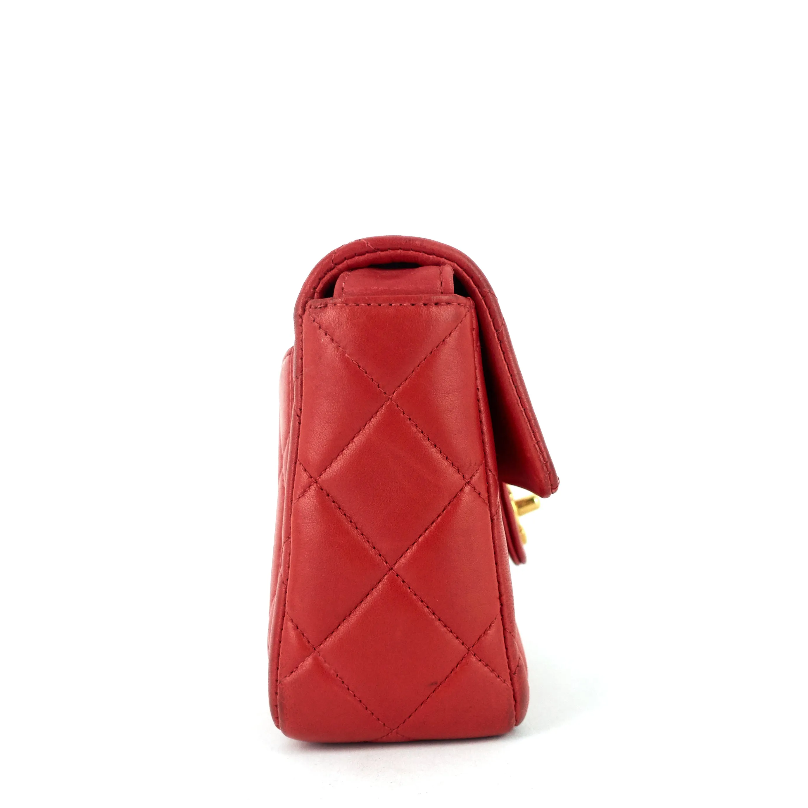 Classic Square Lambskin Leather Flap Bag