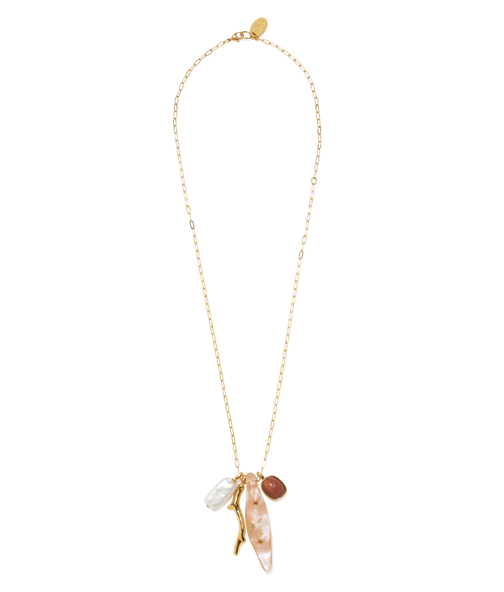 Coral Catch Charm Necklace