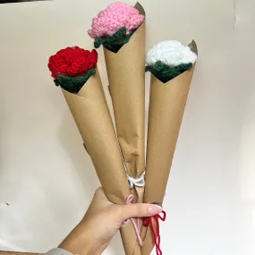 Crochet Rose | Valentine’s Day Single Flower Bouquet