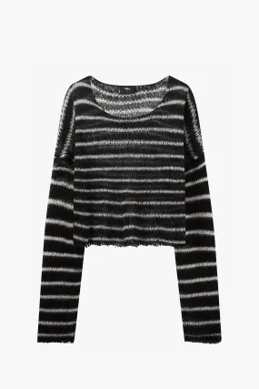 Cropped Navarro Jumper  | Black & Bone