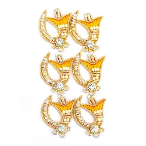 Designer Buti with Rhinestones for DIY Craft, Trousseau Packing or Decoration - 11249