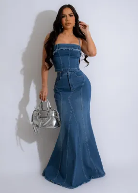 Doll In Skirt Set Dark Denim