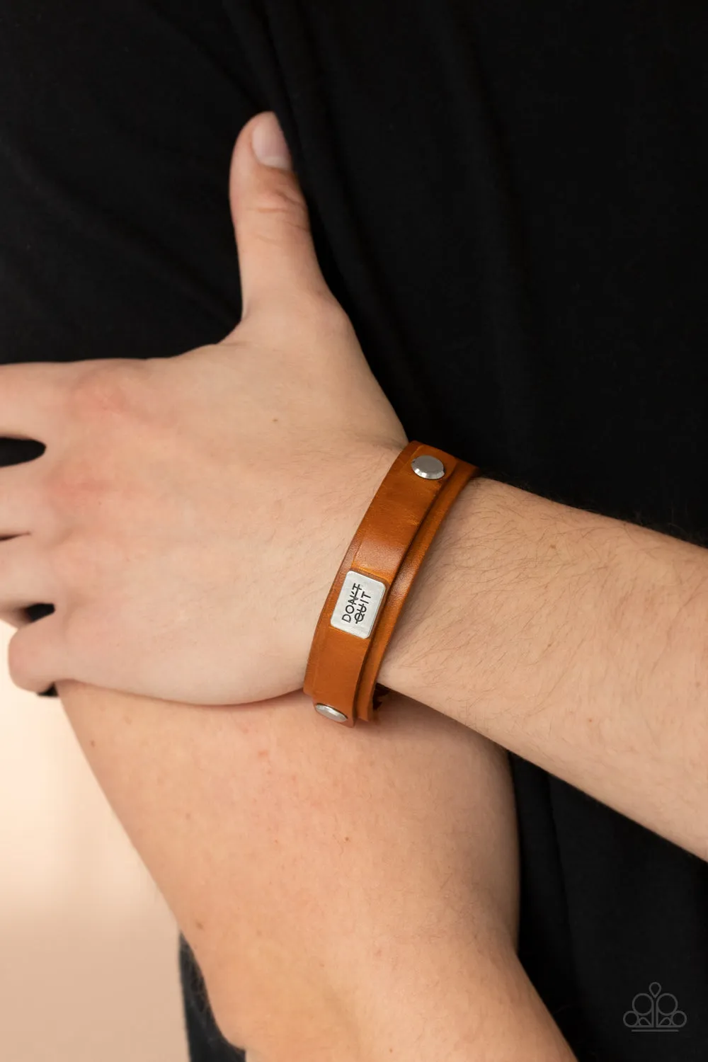 Dont Quit Now - Brown - Paparazzi Urban Bracelet