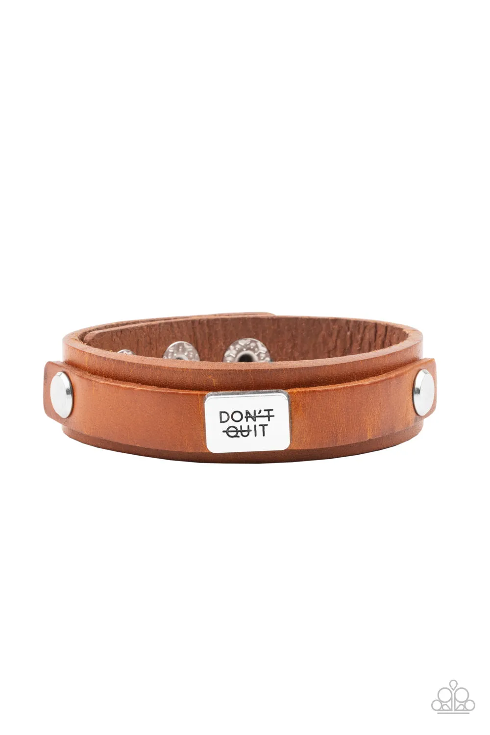 Dont Quit Now - Brown - Paparazzi Urban Bracelet