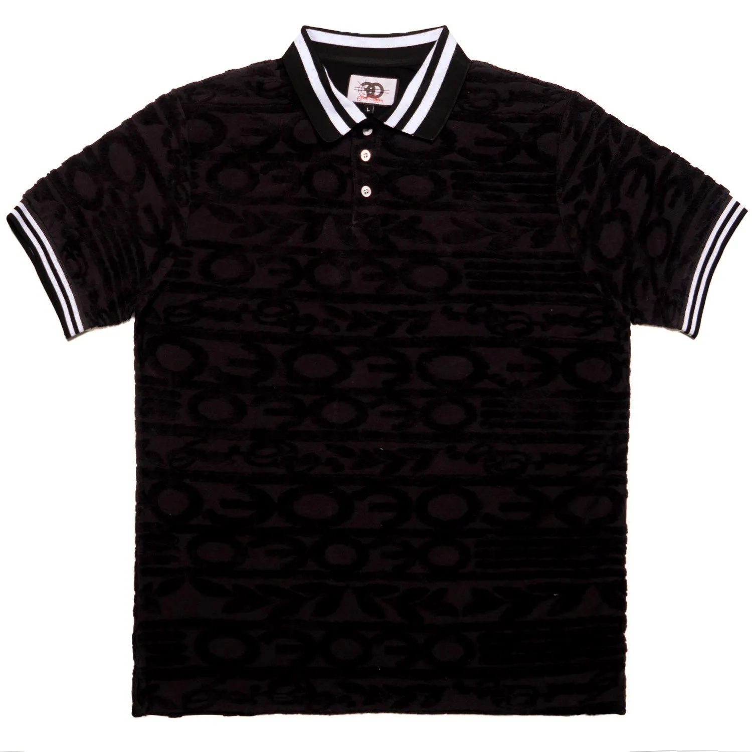 F178 Baroque Terry Polo - Black