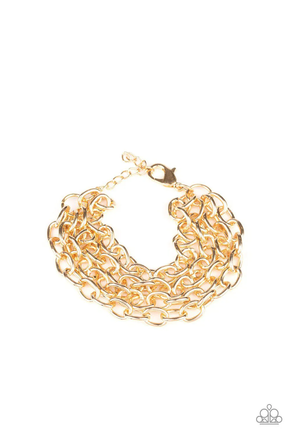 Fast Ball Gold Chain Bracelet - Paparazzi Accessories