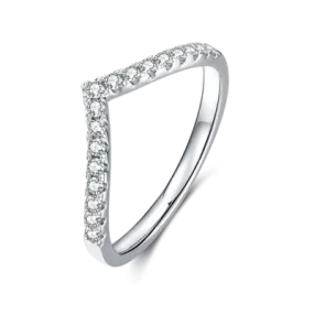 FREE GIFT | V shape  Moissanite Wedding Ring