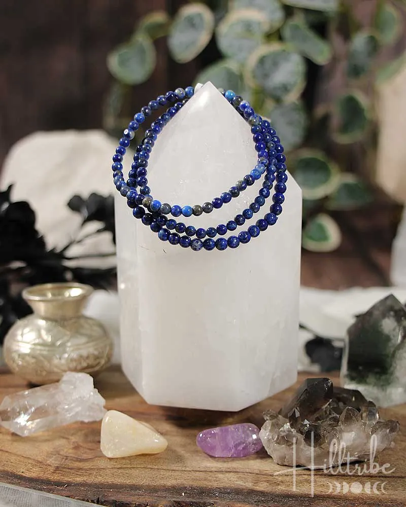 Lapis Lazuli Gemstone Power Bracelet 4mm