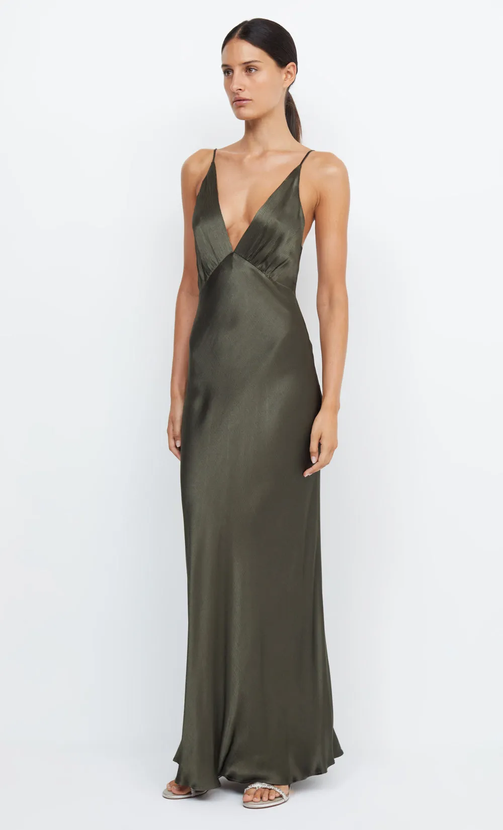 MOON DANCE V MAXI DRESS - DARK WILLOW