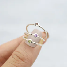 One dream Ring (small/semi-precious stones) - Silver