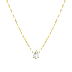 Pear Shape Illusion Set Diamond Necklace