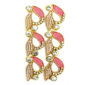 Rhinestone stud Designer Buti with Zari wire for Craft Packing or Decoration - 11253