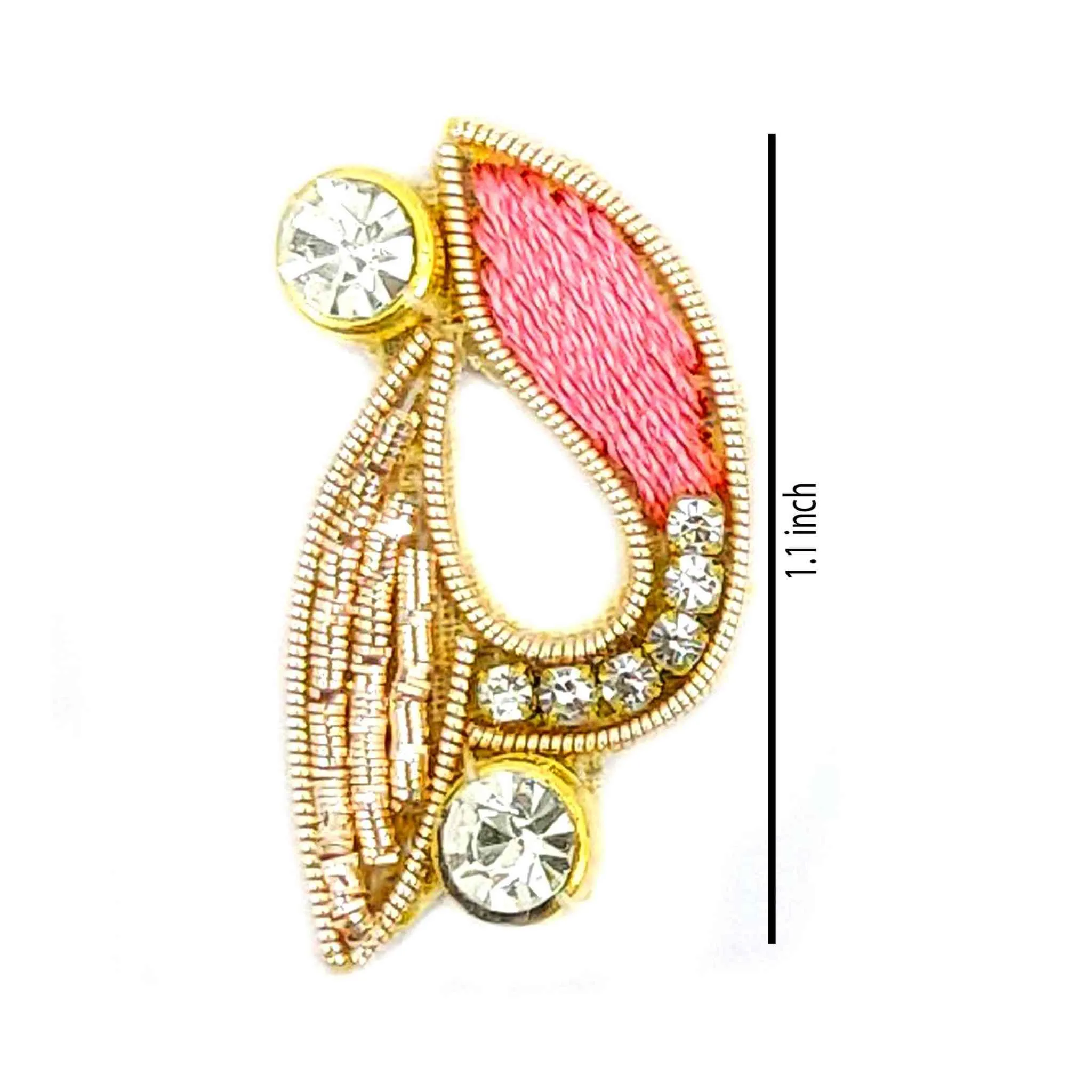 Rhinestone stud Designer Buti with Zari wire for Craft Packing or Decoration - 11253