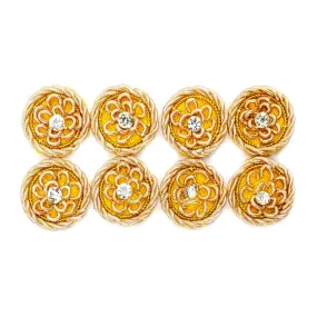 Round Floral Buti with Zari Wires for Craft, Trousseau Packing or Decoration - 11240