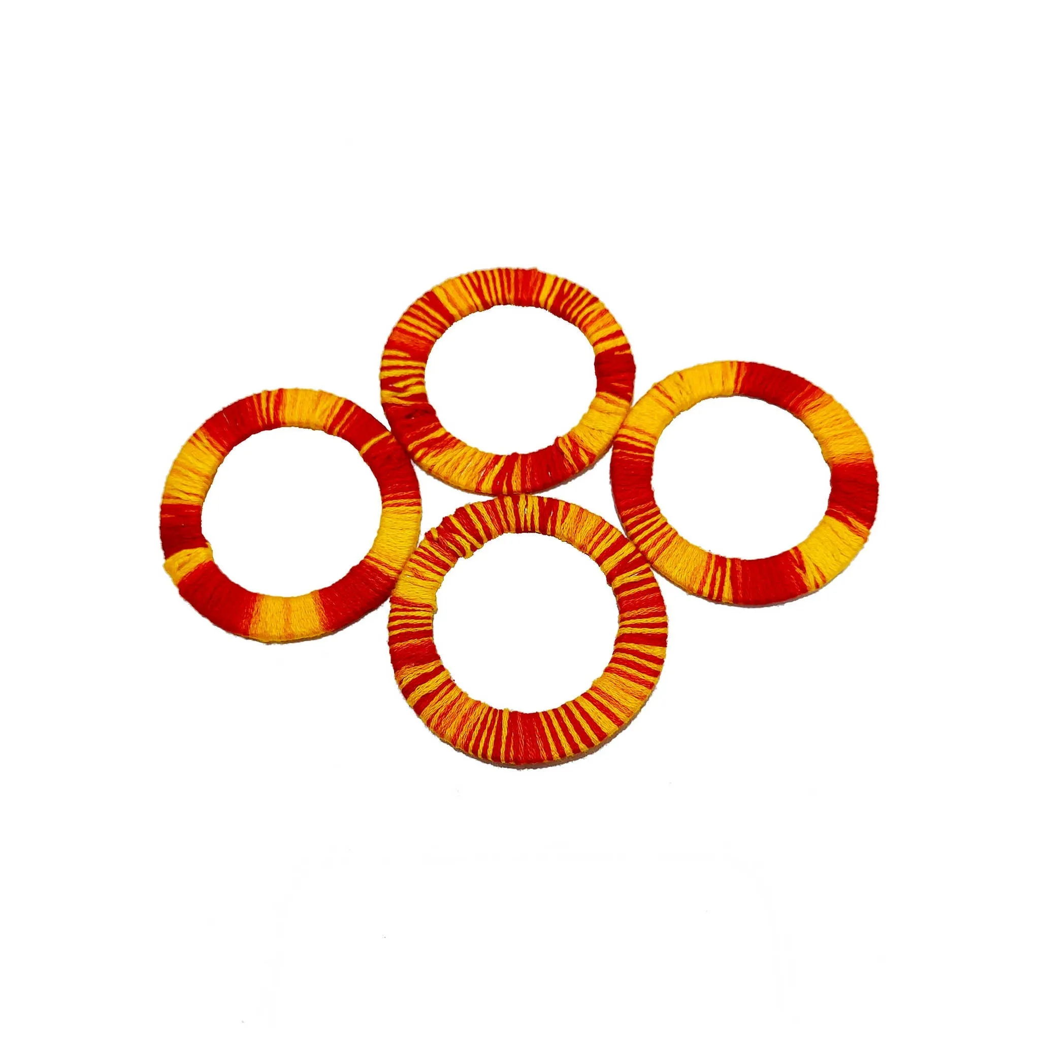 Threaded Round Flat Ring Motif for Craft or Decoration - 11438