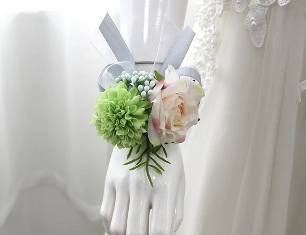 Wrist Flowers Series for Wedding Party Proposal Decor