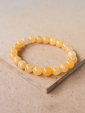 Yellow Jade Mala Bracelet